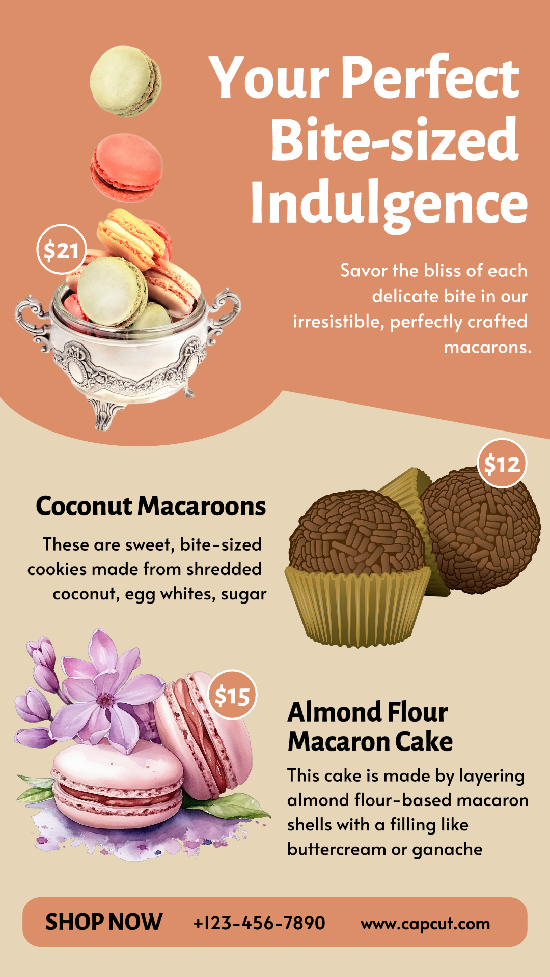 Tampilan Kue Macaron Posting Instagram