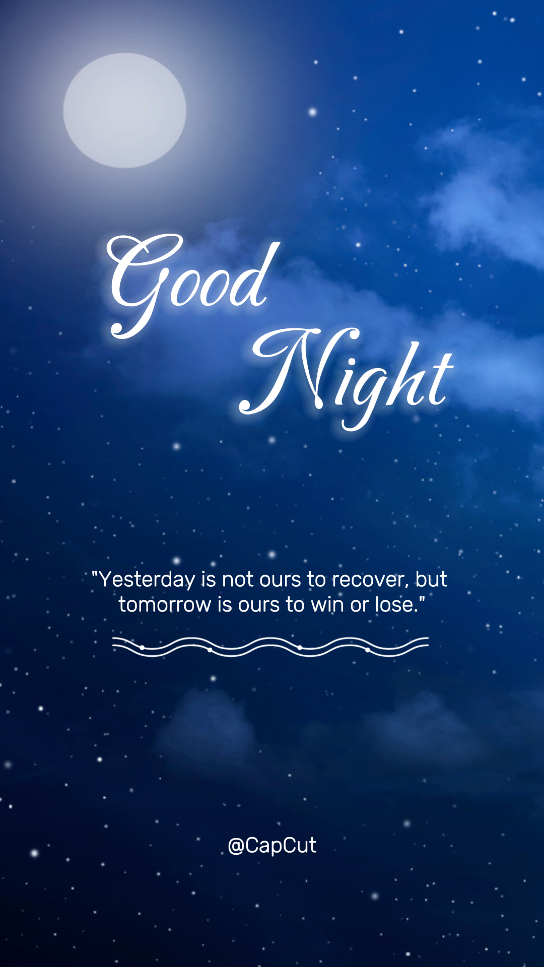 Affiche créative salutation quotidienne bonne nuit