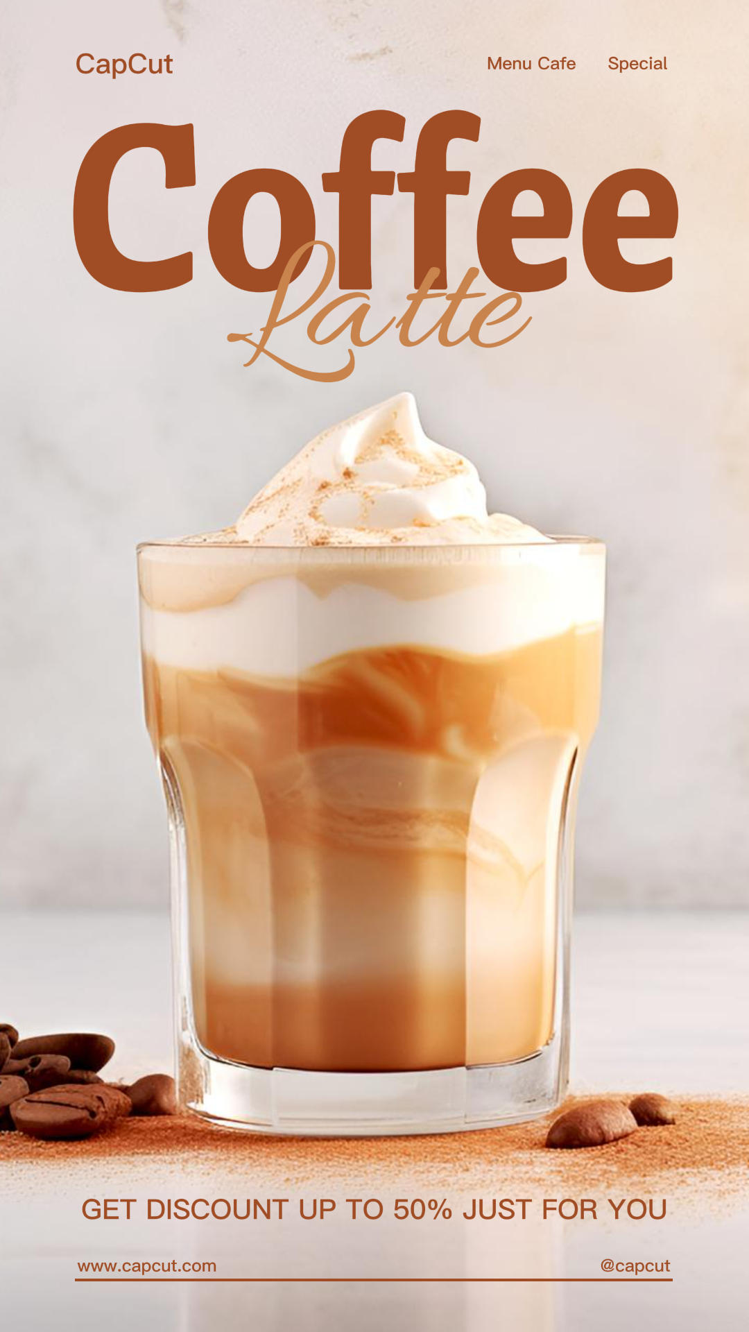 Café Sondermenü Promotion Minimalistisch Instagram S