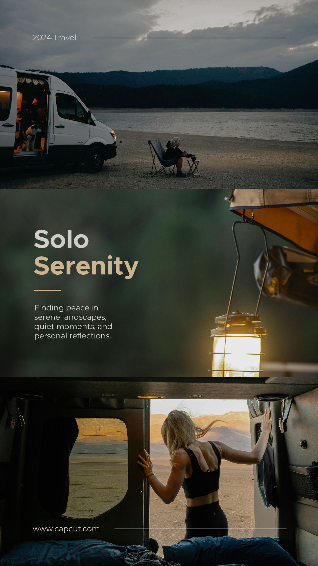 Travel Creative Poster TikTok Solo Serenity