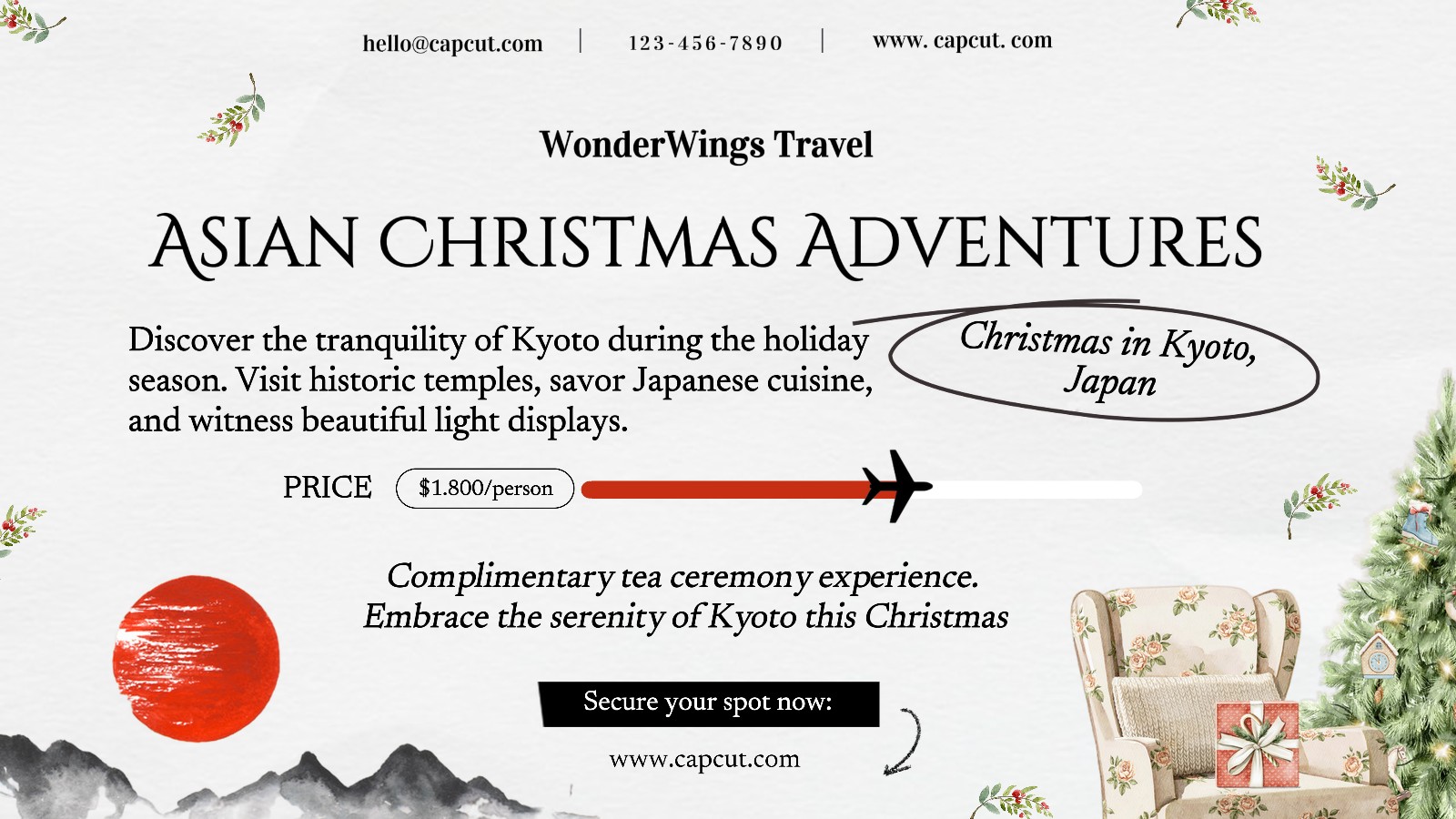 Travel Christmas Holiday Package Twitter Post