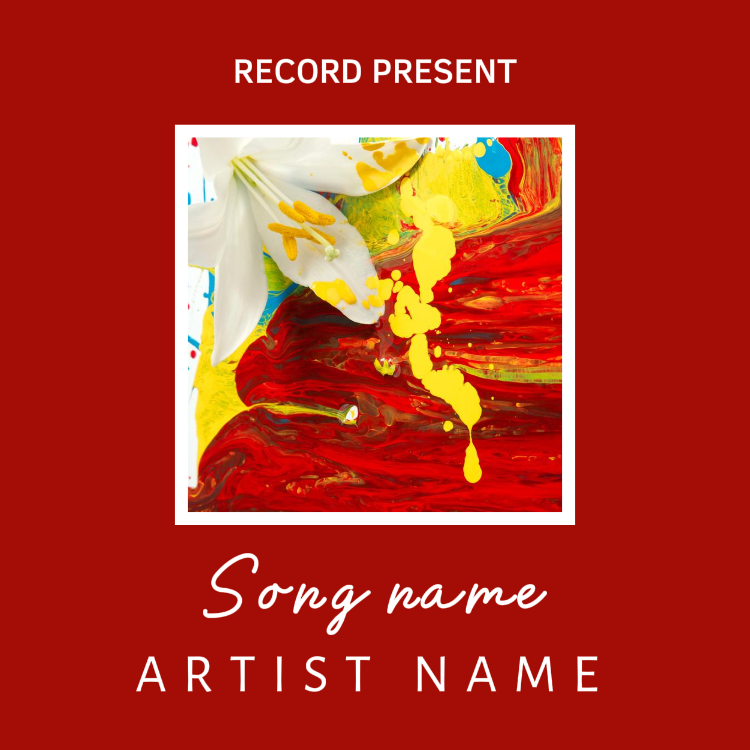 Nicht vermarktendes Albumcover Carmine roter Hintergrund