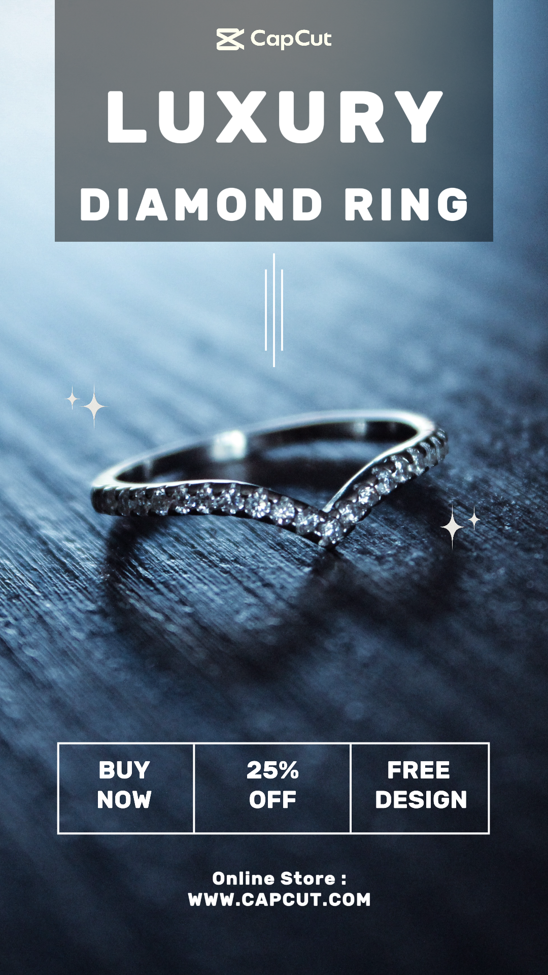 Jewellery Diamond Ring Display Product - Instagram Story Minimalist