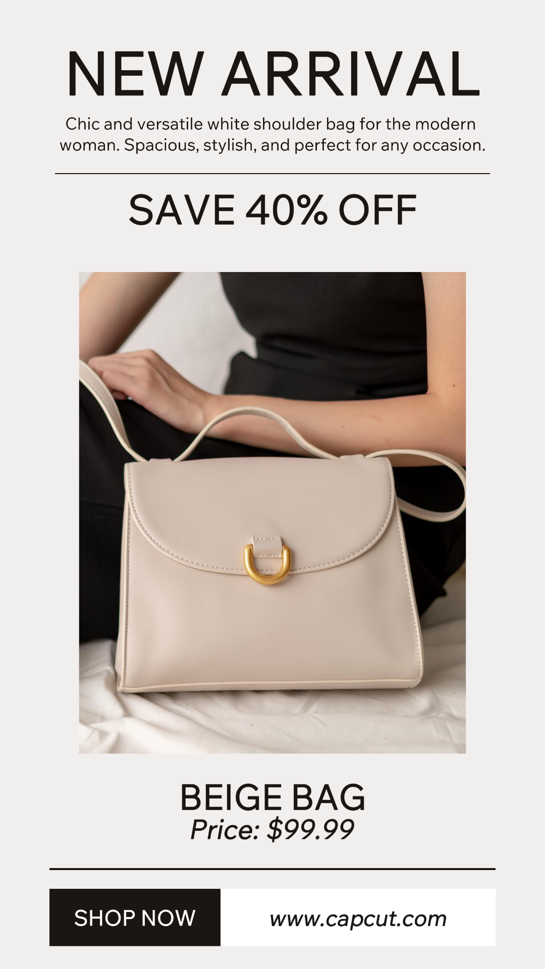 Fashion Beige Bag Promotion Instagram Post