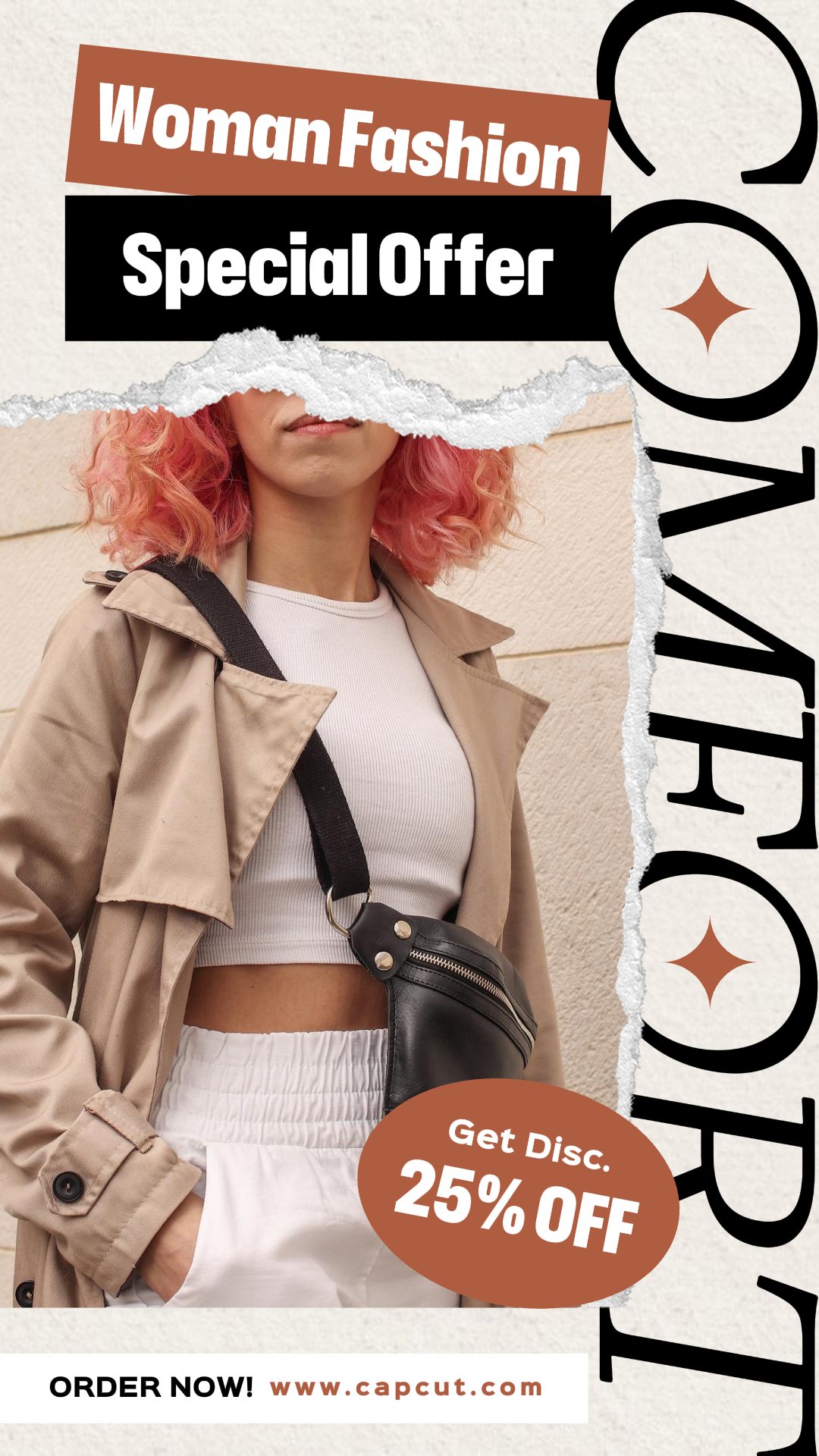 Affiche de marketing de vêtements Femme Vente de mode Instagram Story