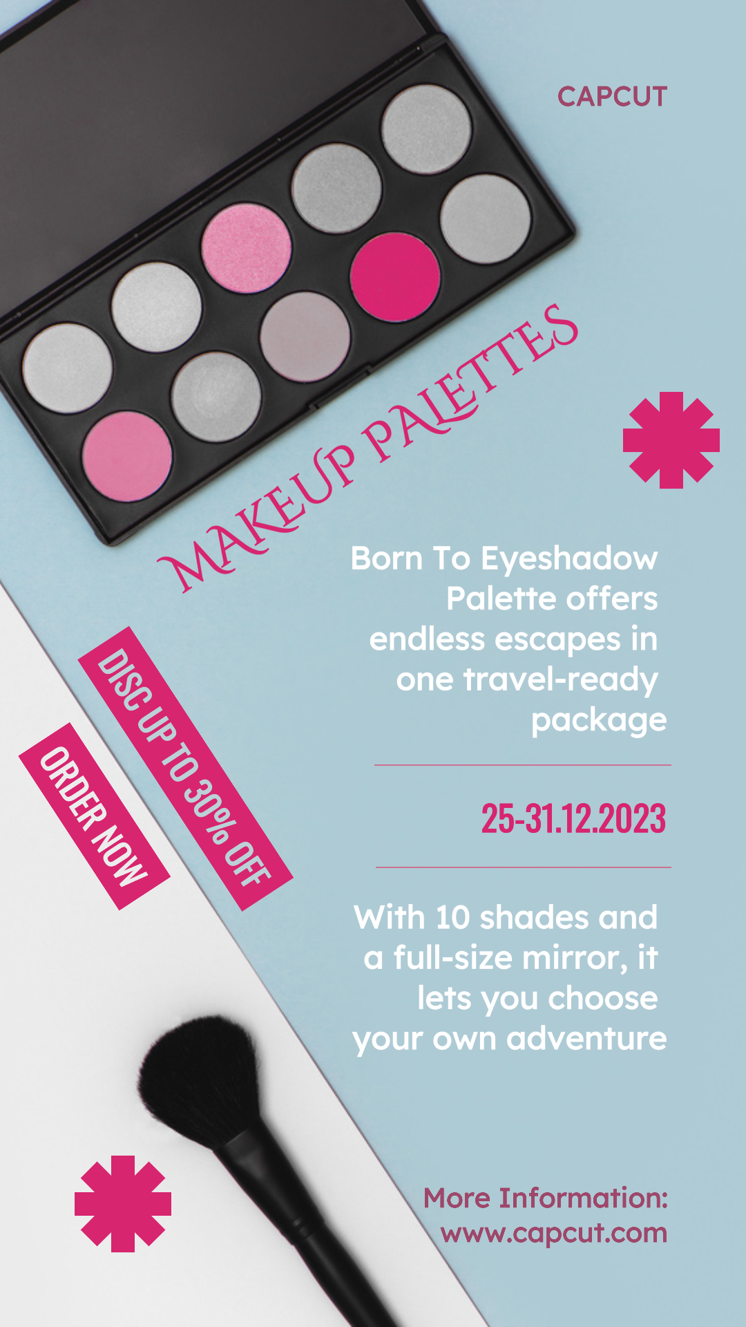 Beauty Makeup Palettes Promotion Instagram Story