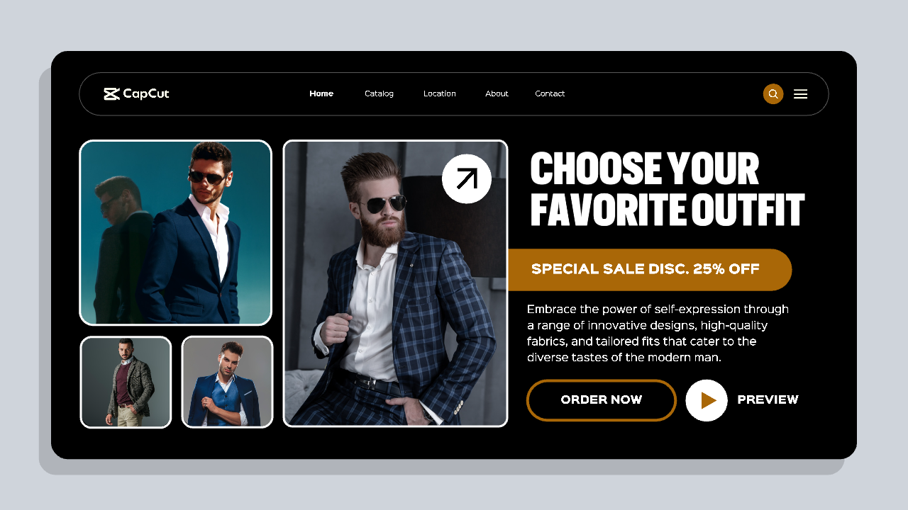 Situs Web Promosi Khusus Man Fashion
