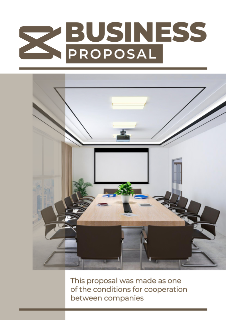 Conception de la couverture de la proposition commerciale