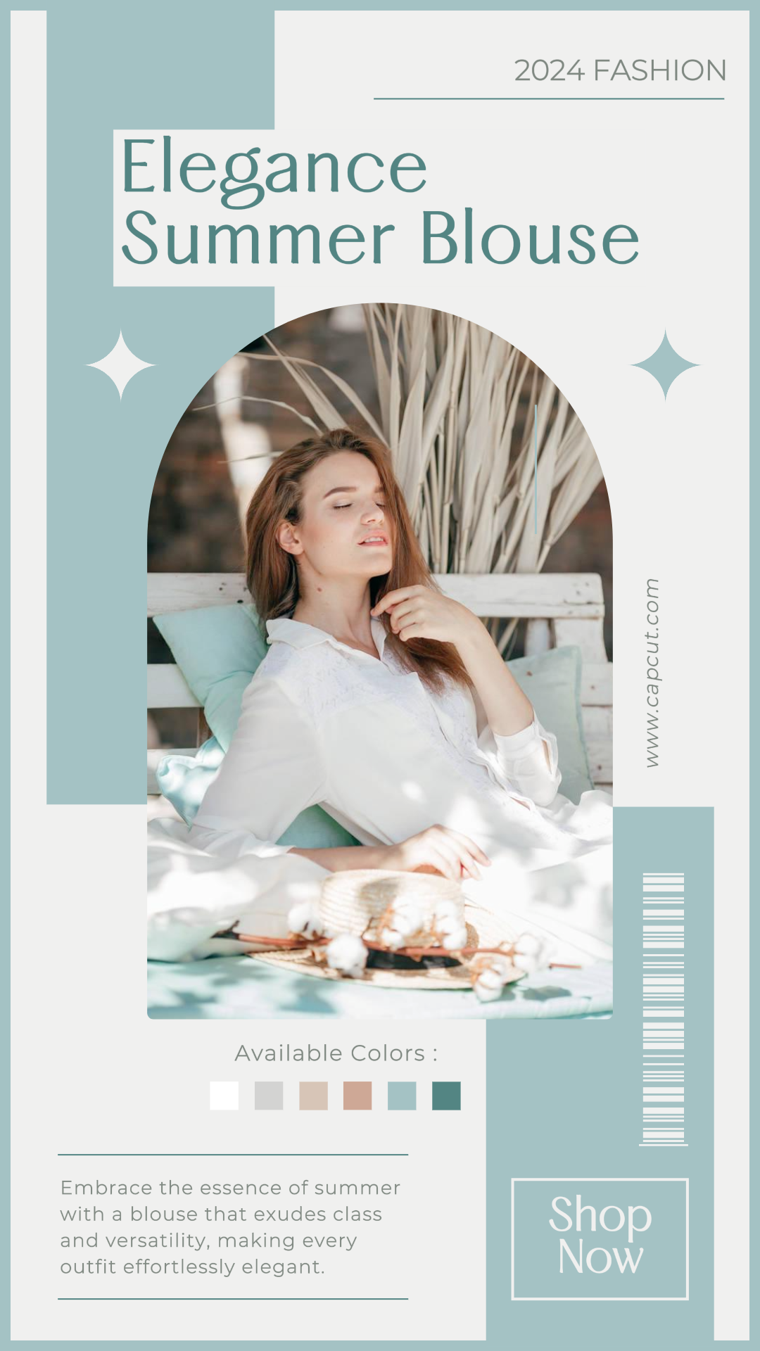 Kleidung und Schuhe Marketing Poster Instagram Story Pastell Grün