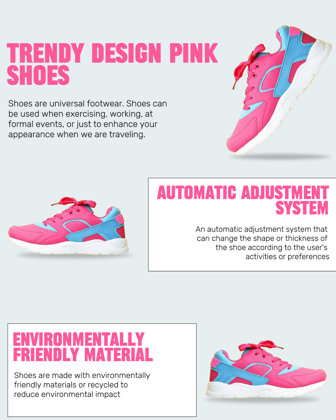 Industria de la moda Diseño de moda zapatos rosas publicación de Instagram