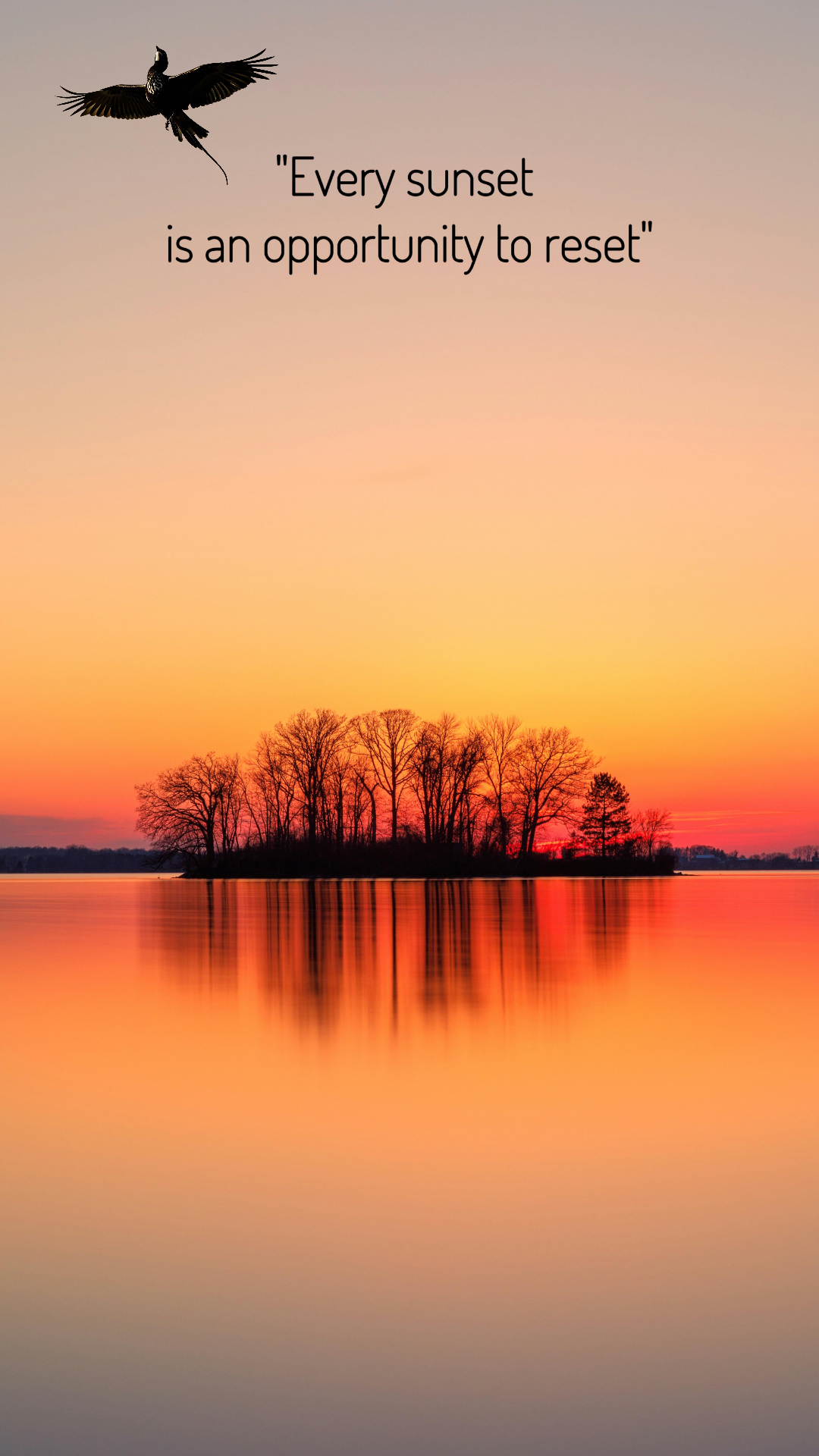 Tapete kreatives Poster Sonnenuntergang