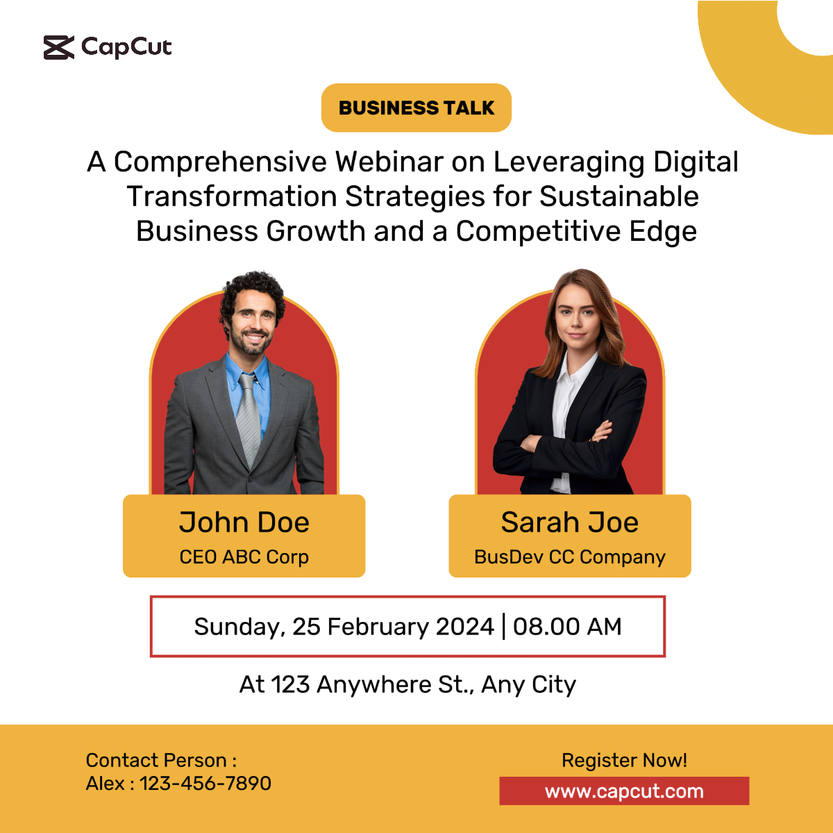 Folheto Negócios Talk Minimalista LinkedIn Post