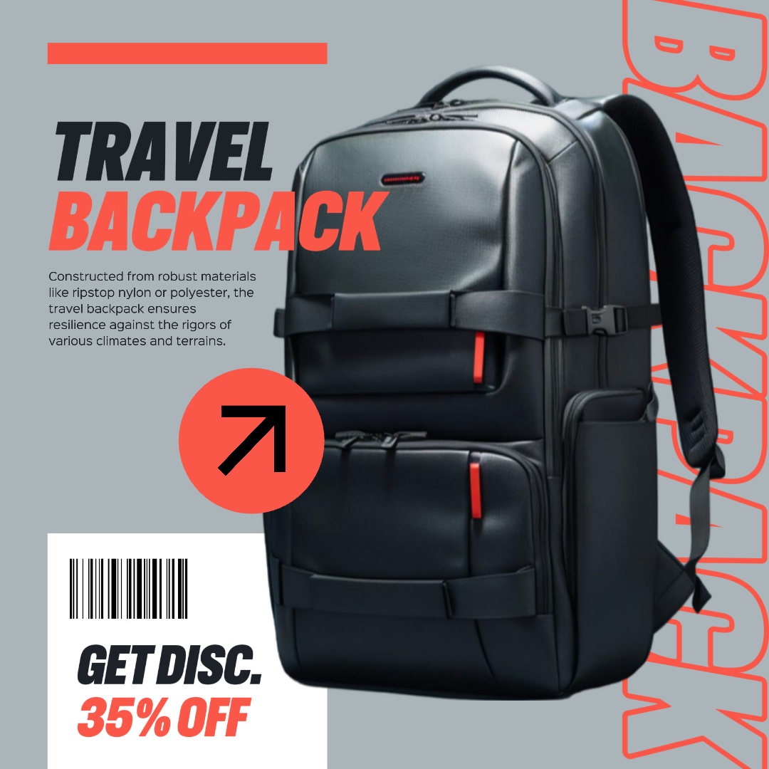 Tampilan Produk C-Commerce + Ransel Perjalanan Industri Mode