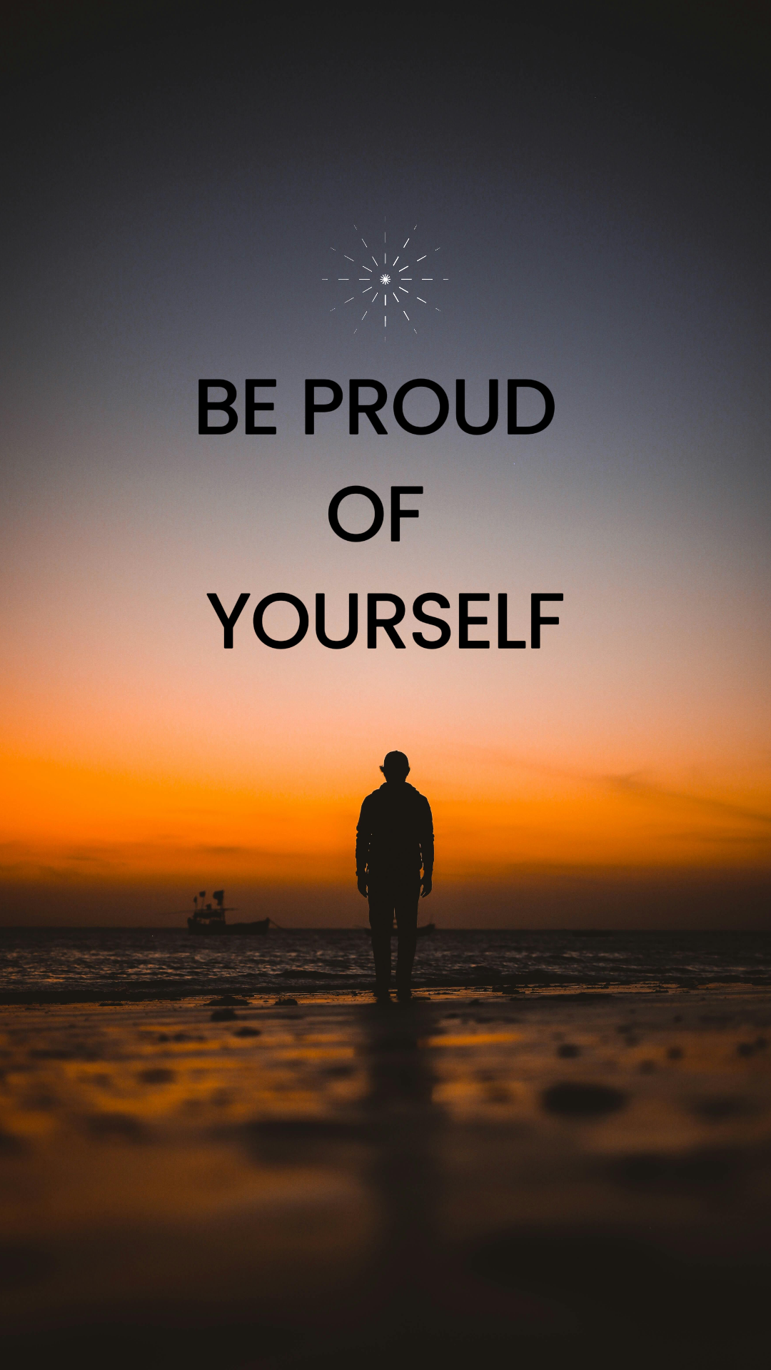 Tapete kreatives Poster stehender Mann 