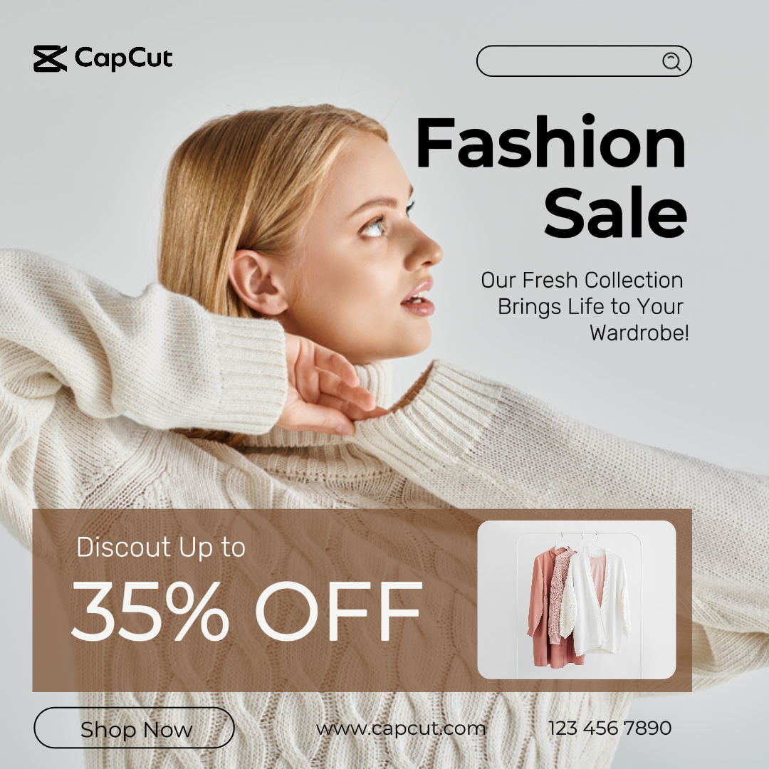 Facebook ads - Marketing posters & banners Promoção Vestuário e calçado