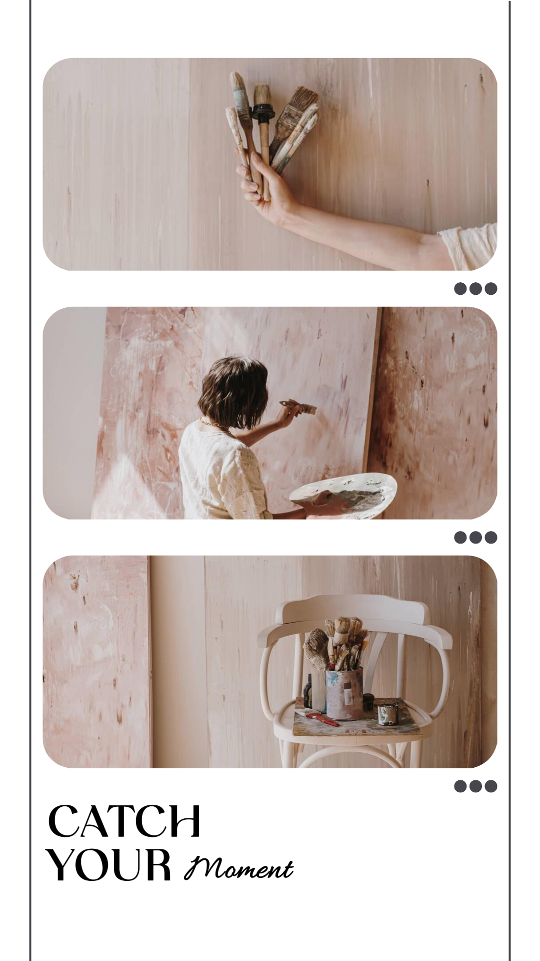 Moment de capture de collage minimaliste