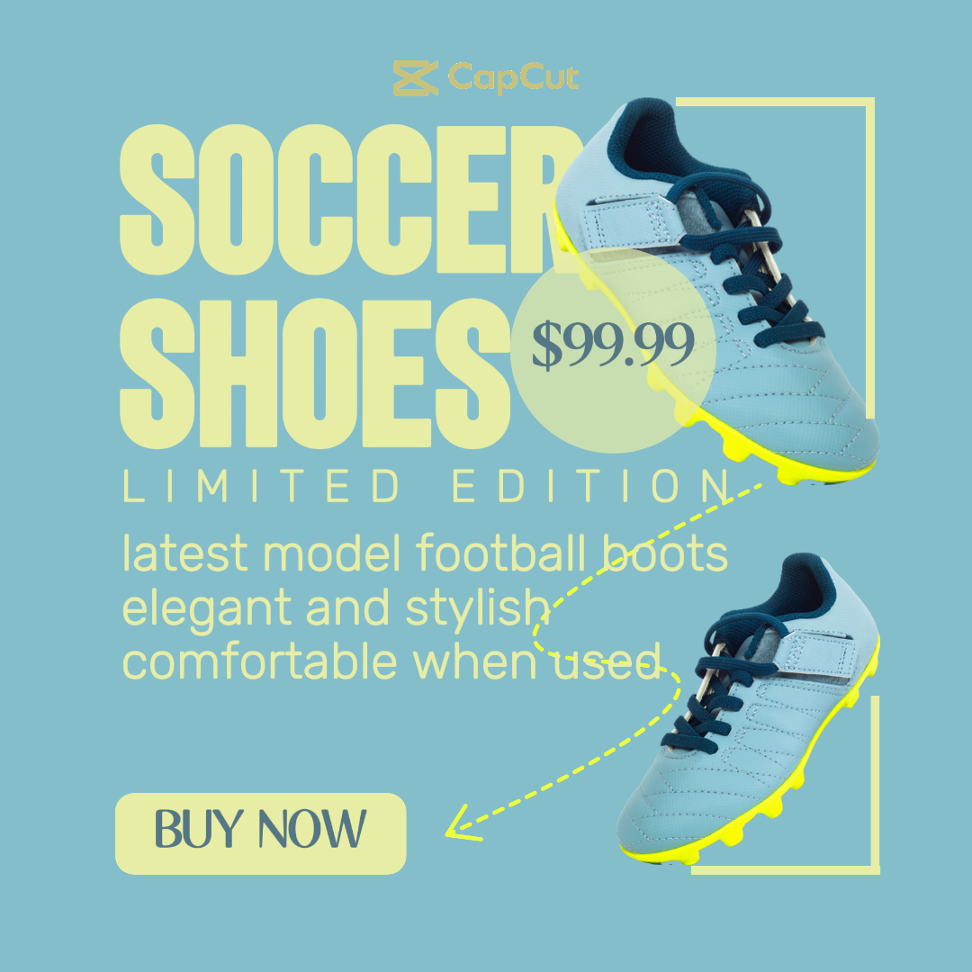Cartel De Marketing De Ropa Y Zapatos Venta De Zapatos De Fútbol Instagram Post Minimalista