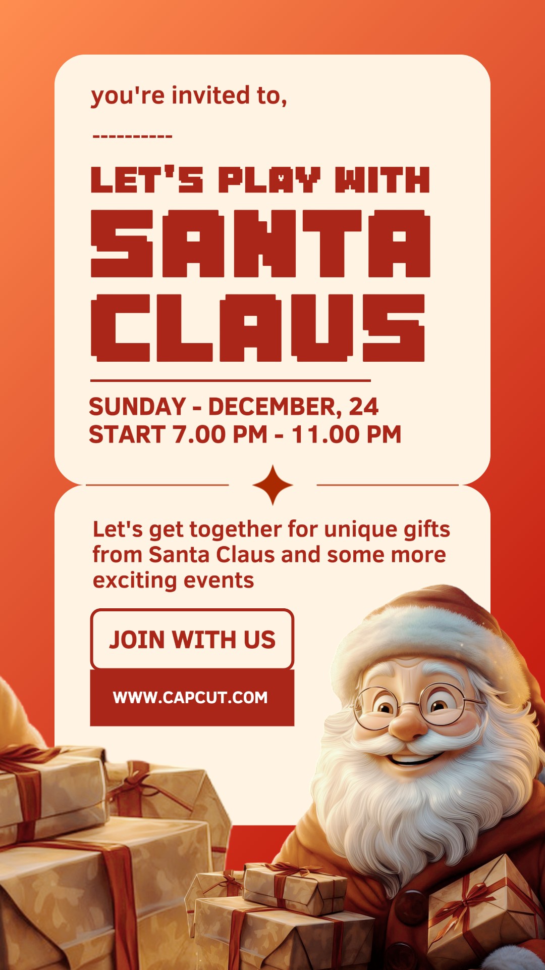 Christmas Santa Invitation Instagram Story