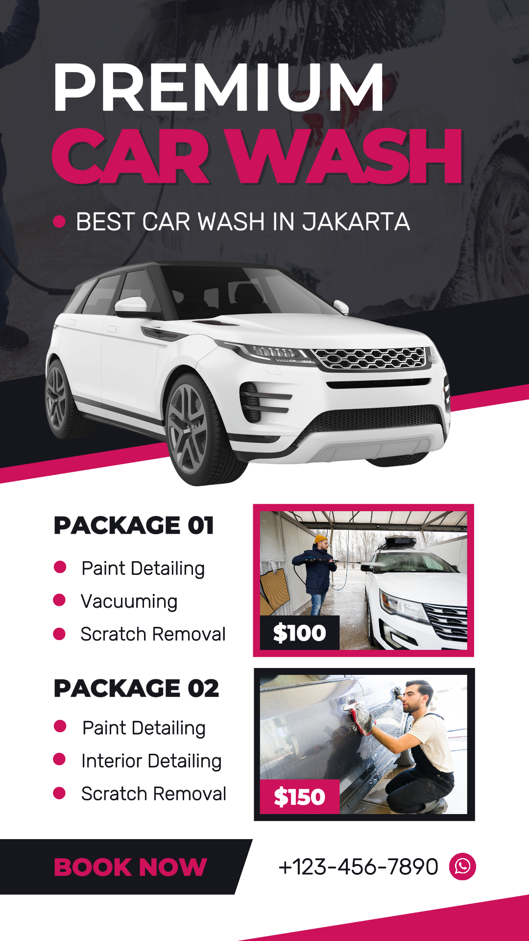 Cartaz de marketing de carros IG Story Minimalist