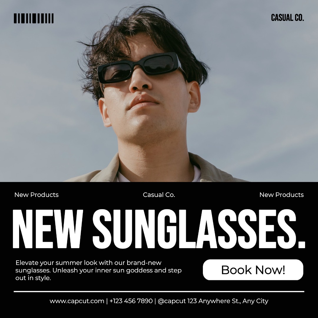 Nouvelles lunettes de soleil promotion de produits de mode post Instagram