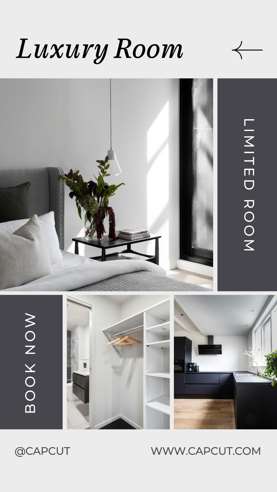 Minimalist Collage Hotel Room Promotion Tiktok Post