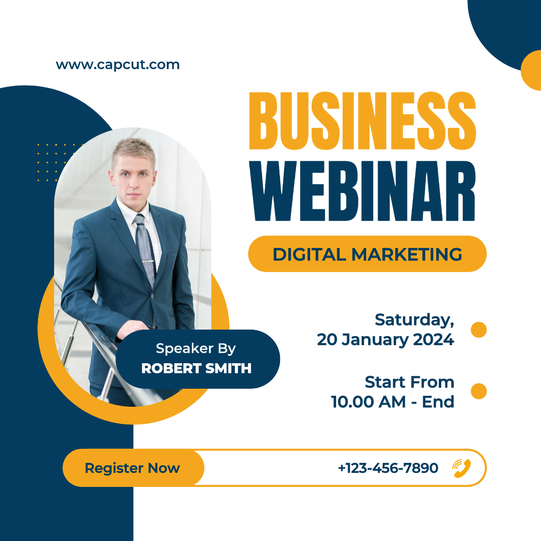 Webinaire d'affaires Marketing numérique Post Instagram