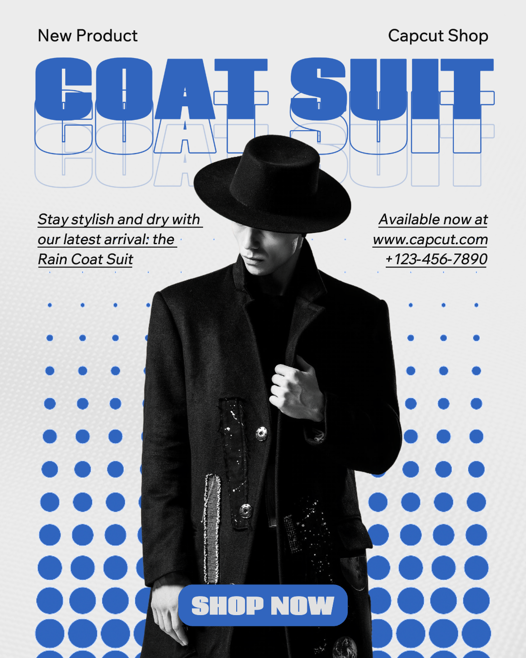 Instagram Post Mode Mantel Anzug Förderung