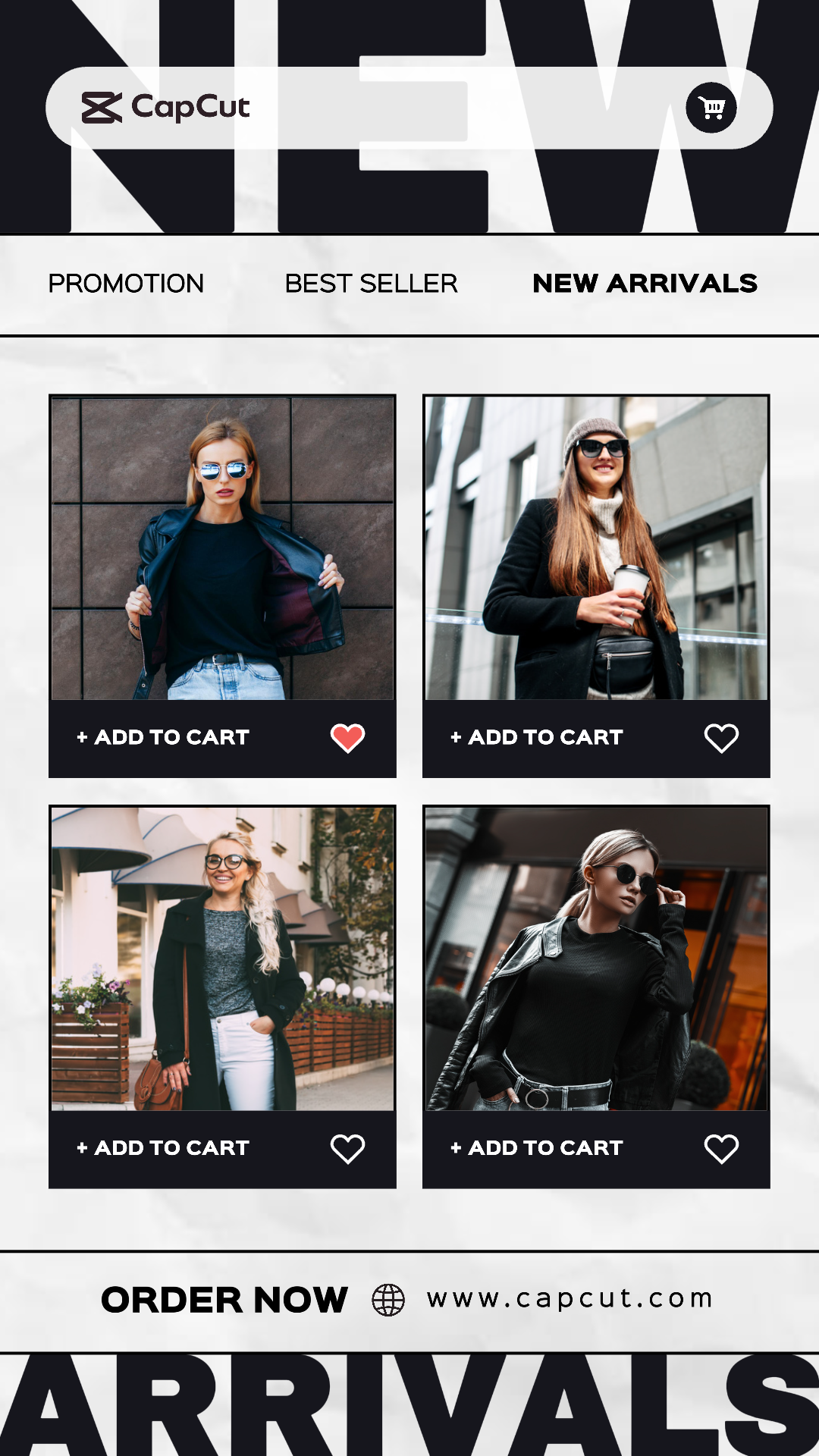 4 멀티 제품 이미지 + 여성복 제품 디스플레이 UI 스타일