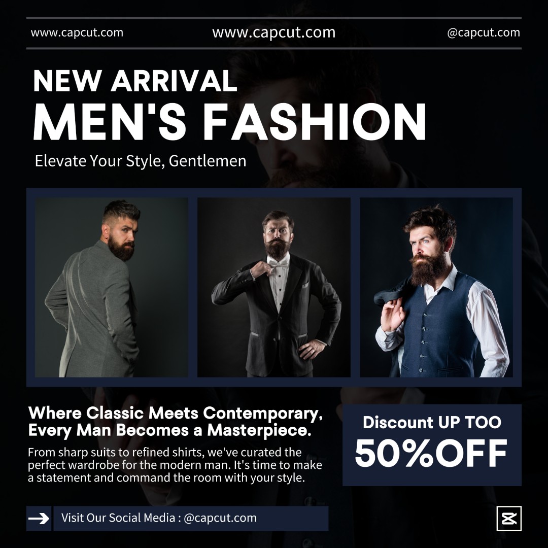 Moda Masculina Nova Chegada post no instagram