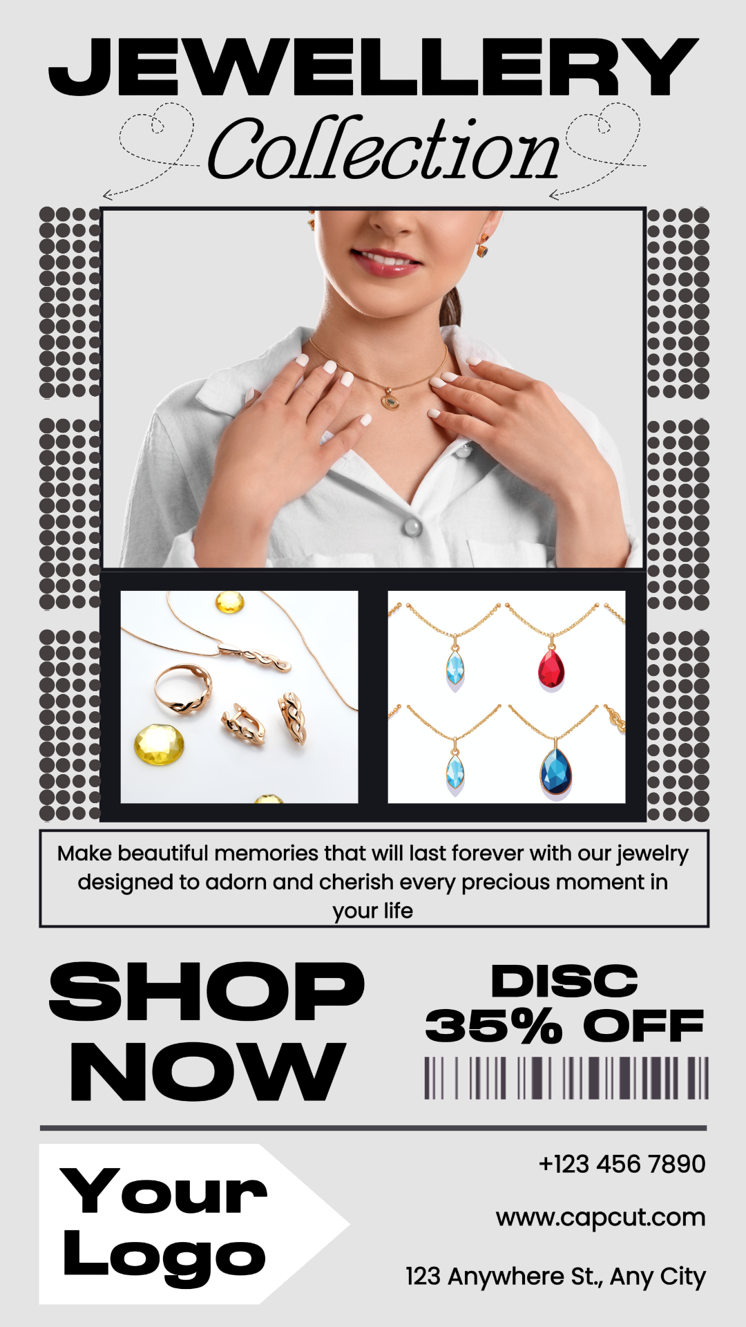 Joyas y accesorios - Cartel de marketing Historia de Instagram