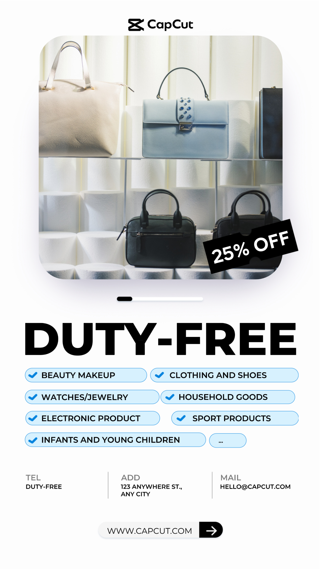 Promoção Turística Loja gratuita mostra estilo simples