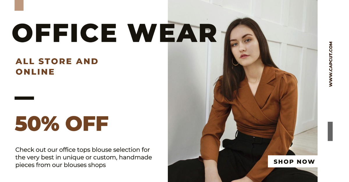 Facebook Ads Roupas Moda Promoção Venda Preto Marrom