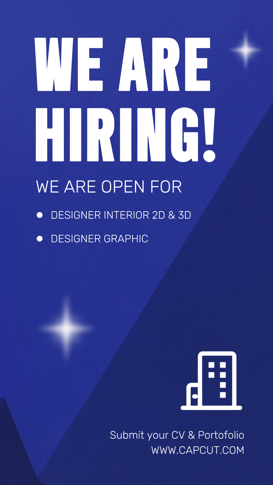 Negocios y oficina - Cartel de marketing Historia de Instagram Estamos abiertos Azul oscuro