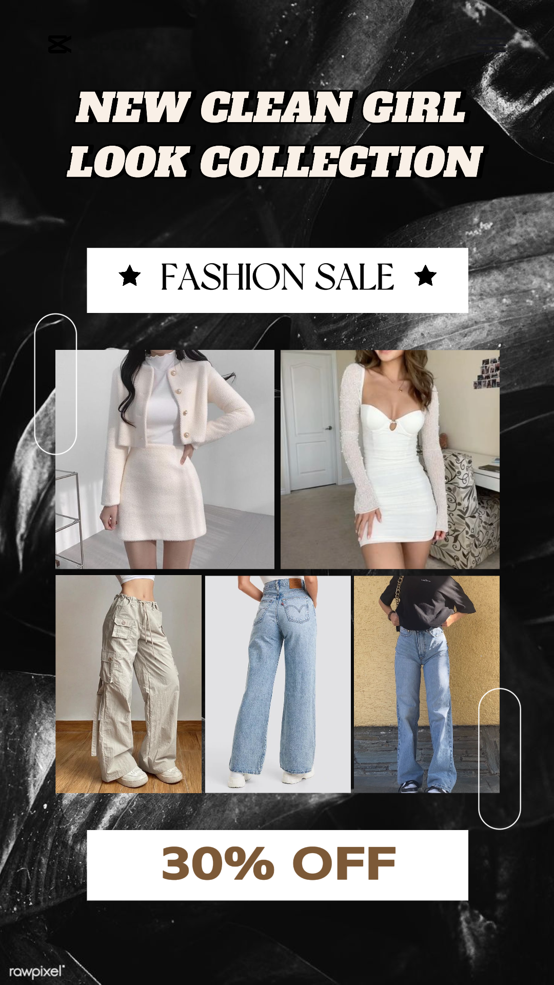 Industria de la moda - Anuncios de apariencia limpia de Instagram - Historia de Instagram