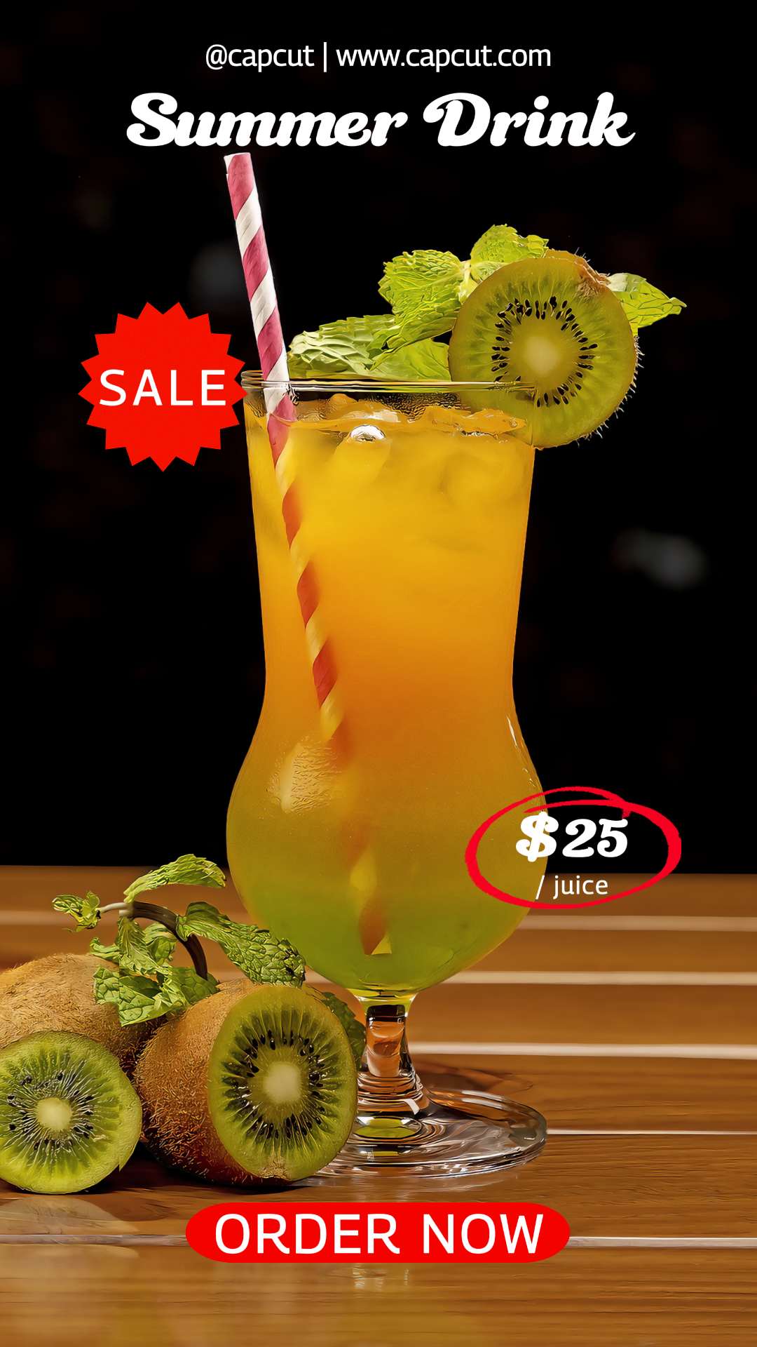 Comida e bebida Marketing Promoção Poster Suco História do Instagram Bebida de verão