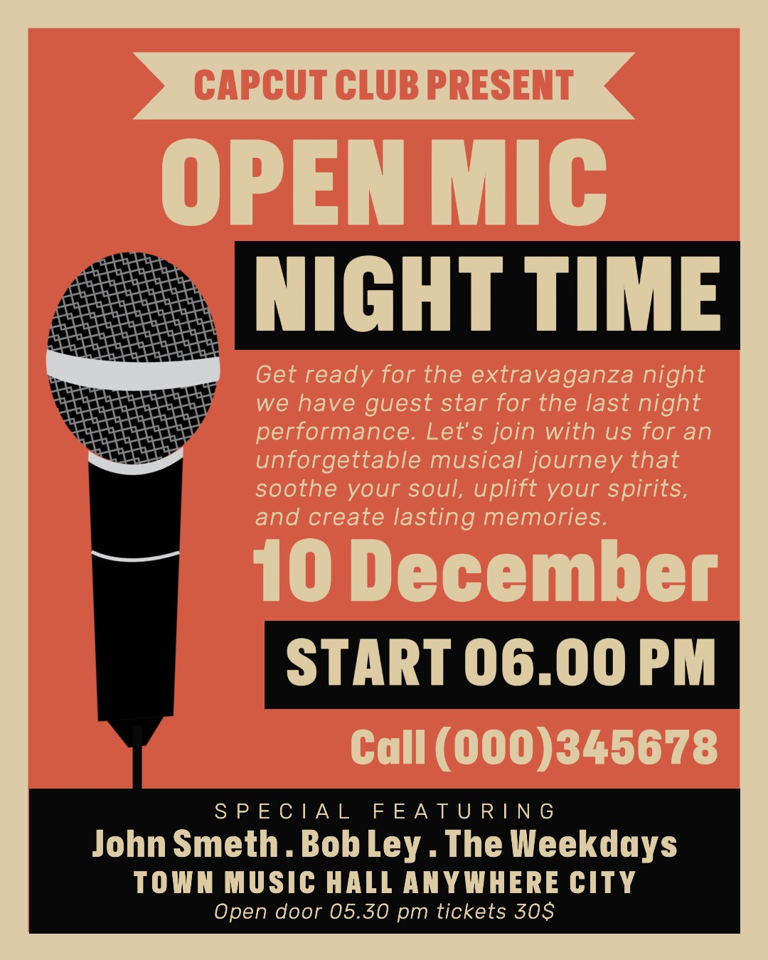 Présentation de la soirée micro ouvert de divertissement