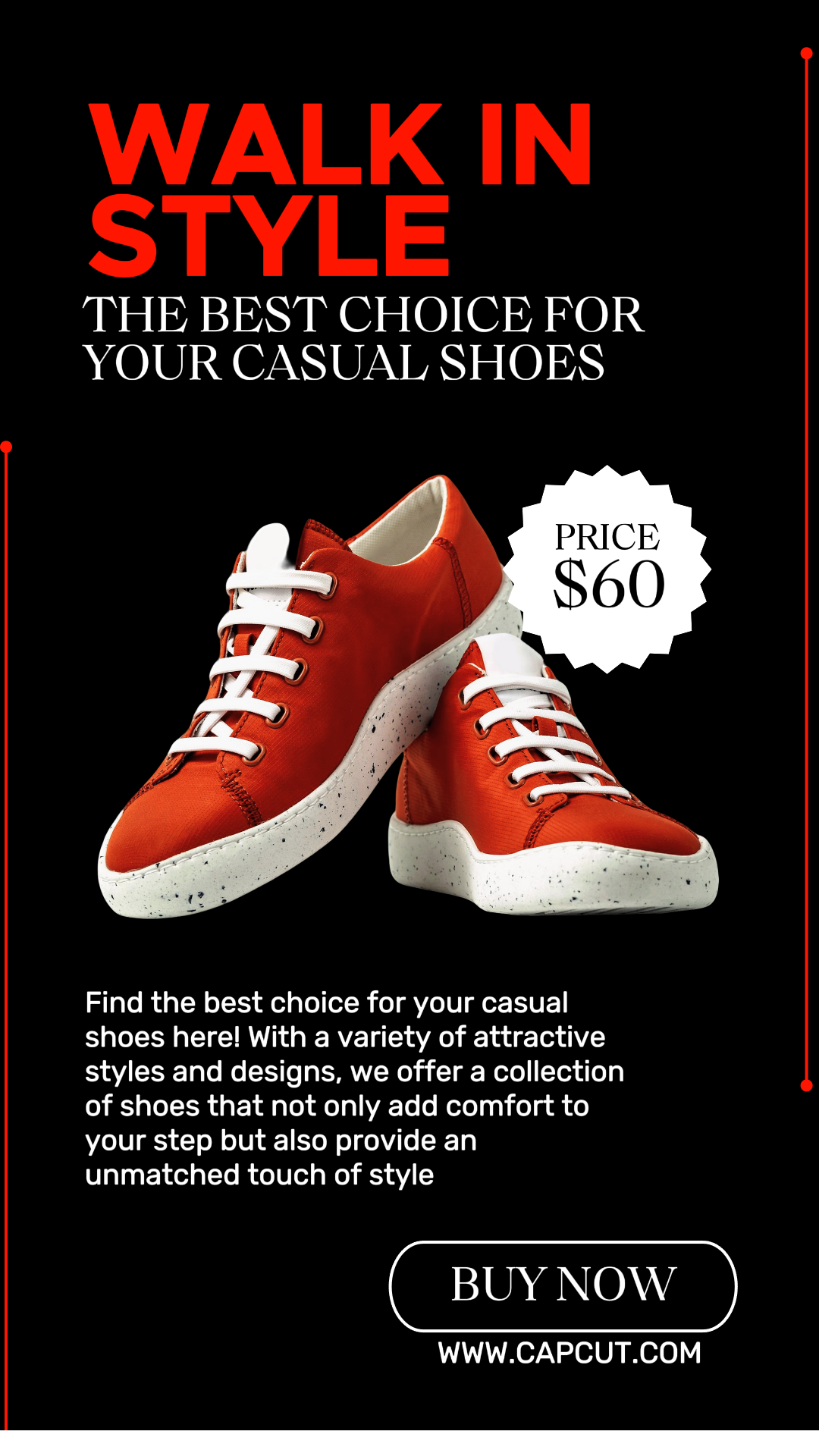 Kleidung und Schuhe Marketing-Poster Walk In Style