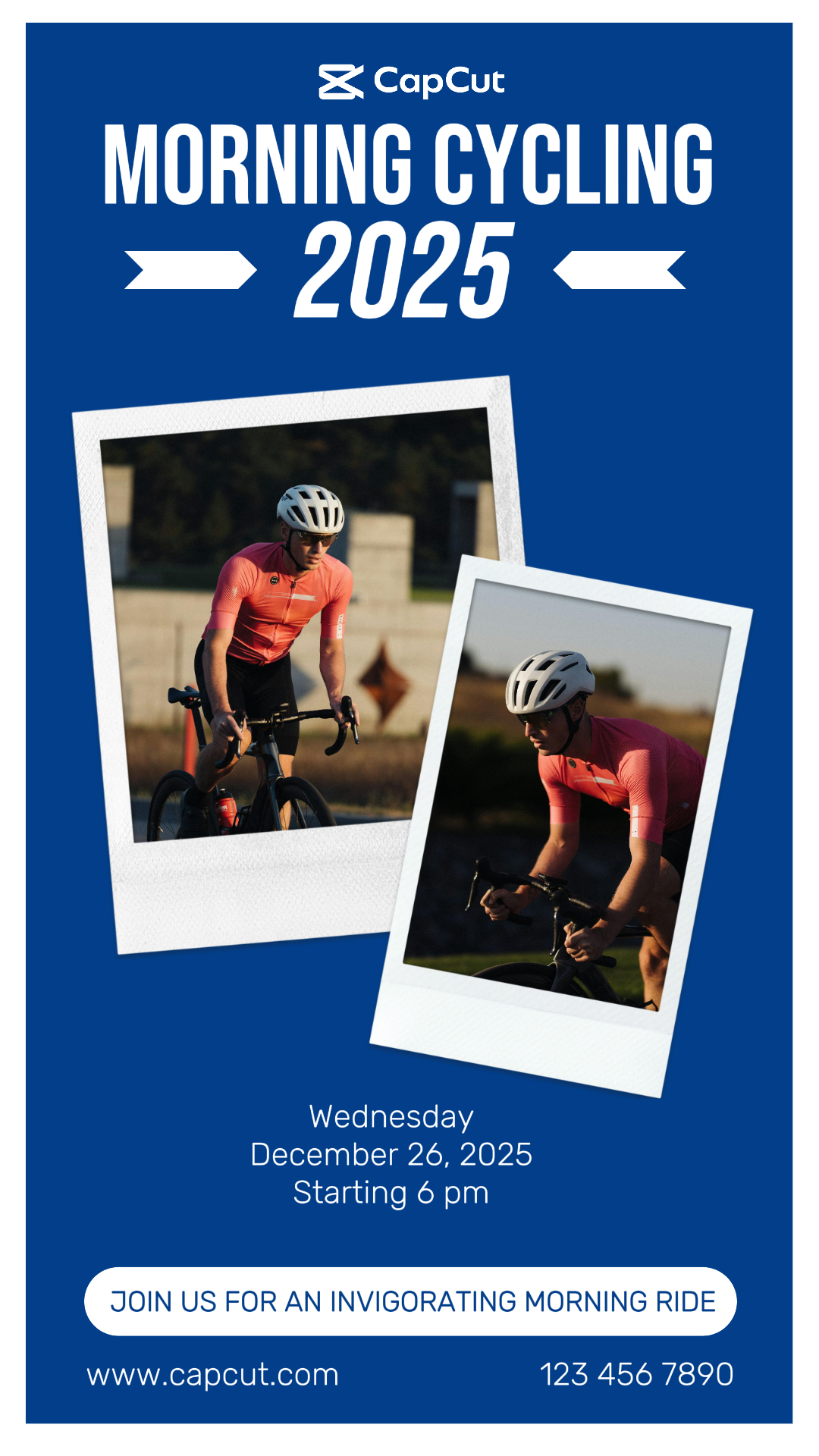 Sports and Match Creative Poster Cycling Instagram Story