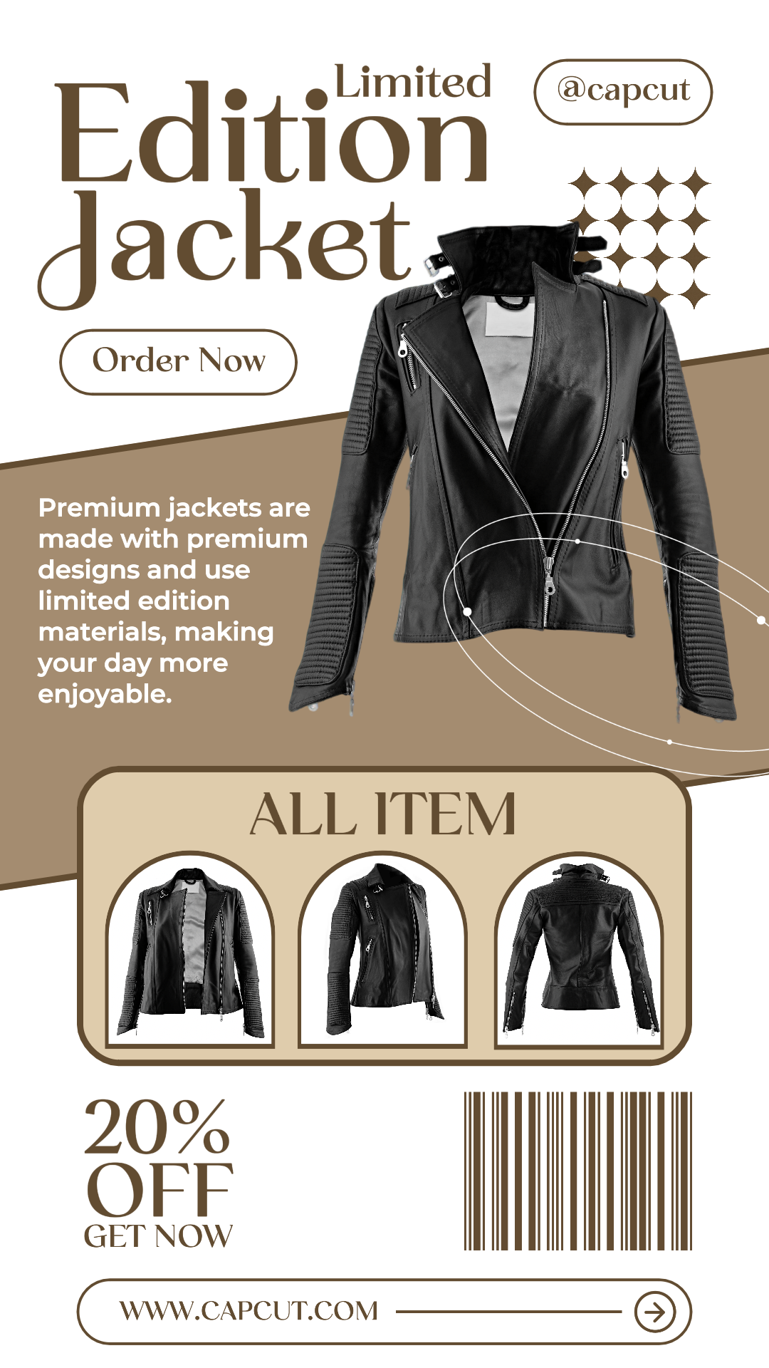 Pôster de marketing de roupas e sapatos Instastory