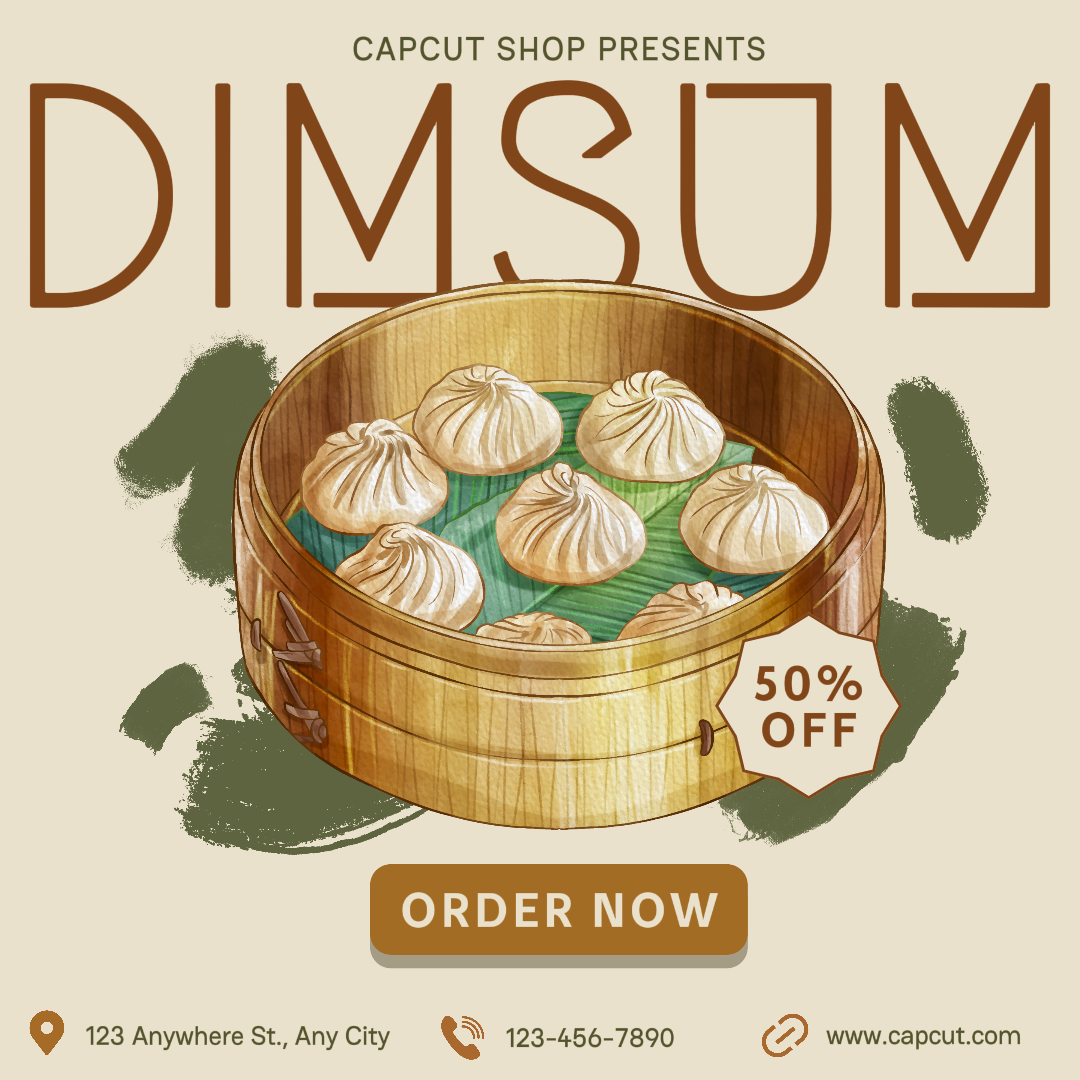 Poster Promosi Makanan Dimsum Makanan Cina