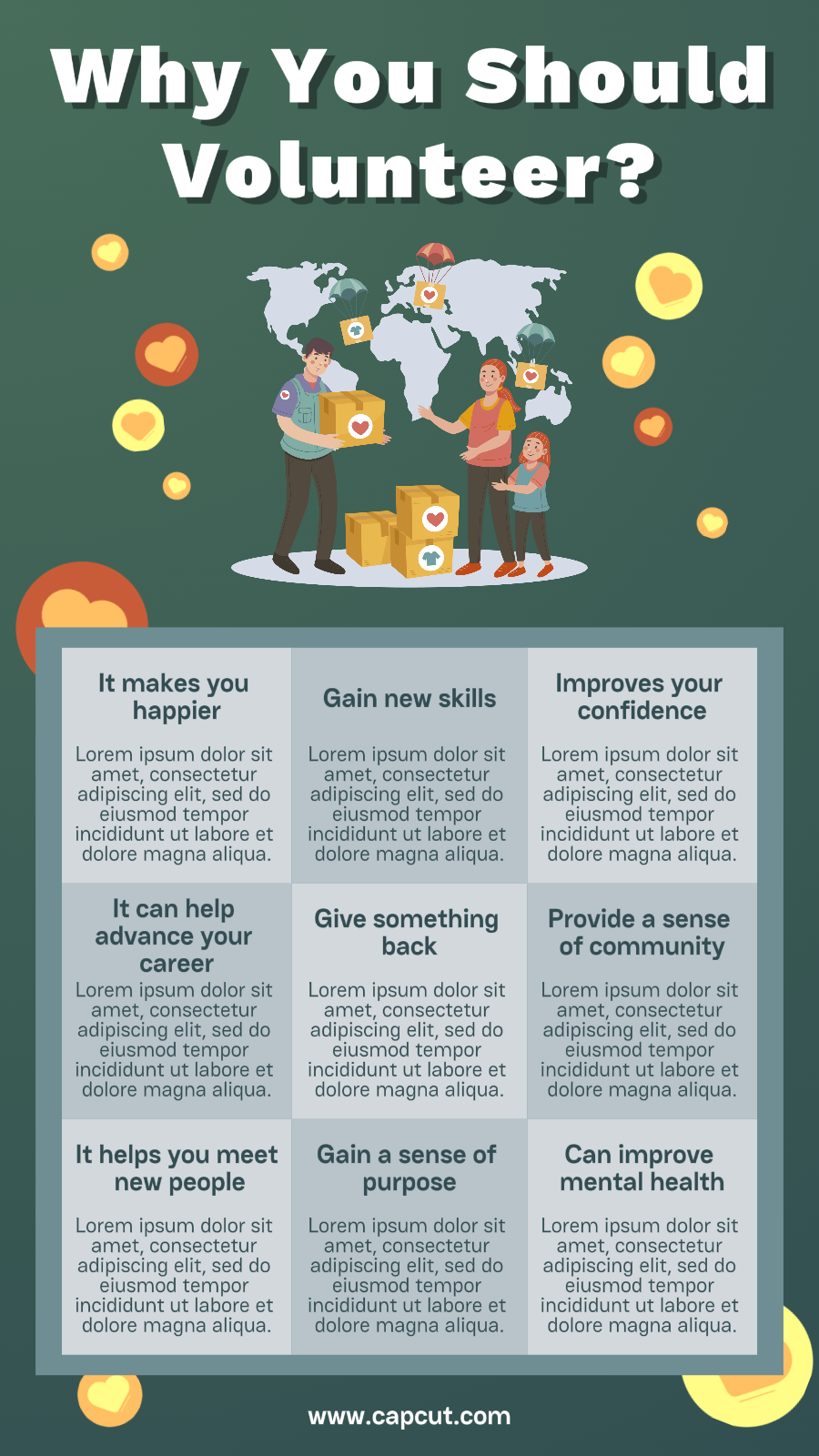 Pourquoi vous devriez faire du bénévolat Infographie