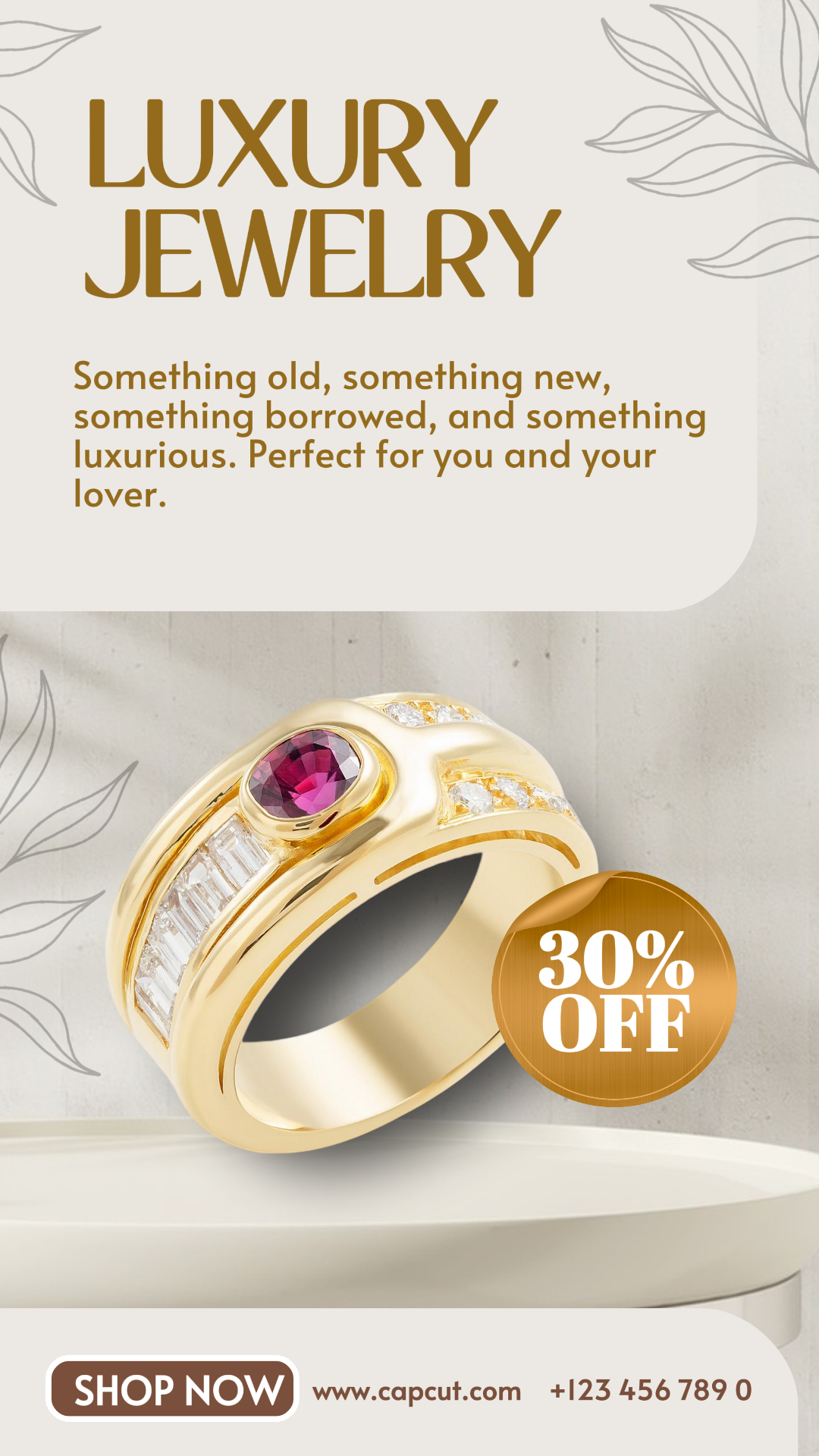 Jewelry and Accessories, selling luxury gold diamond ring jewelry Instagram Stories