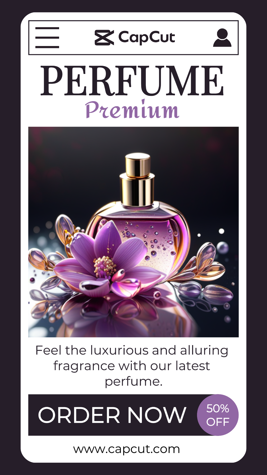 Promotion de vente de parfum premium