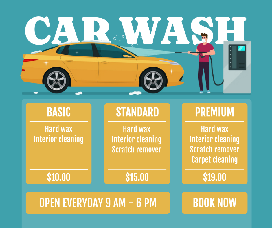 Cars - Marketing Poster Car wash Facebook Post