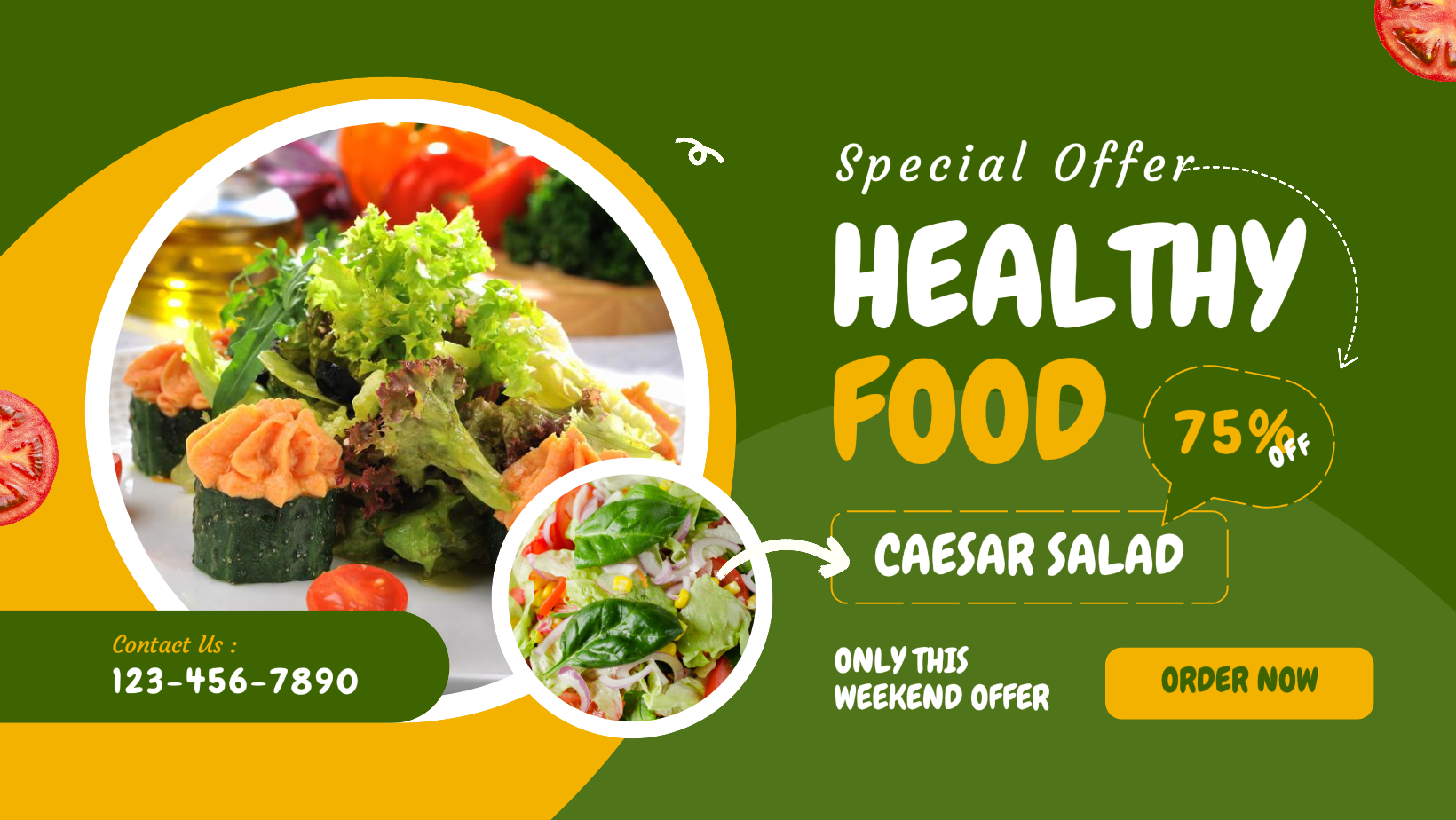 Oferta Especial Promoción De Alimentos Saludables Portada De Facebook