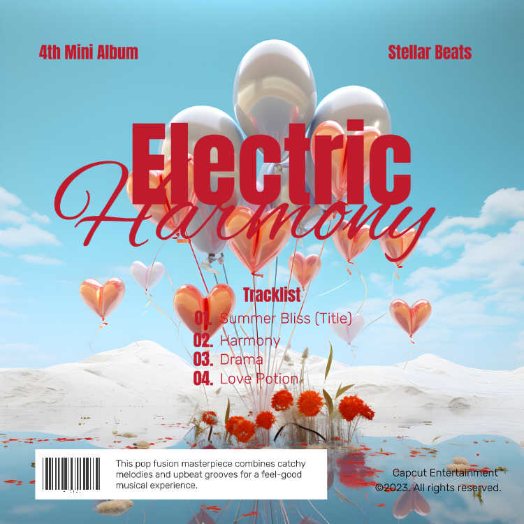 Nicht-Marketing-Album-Cover Pop Blau Rot