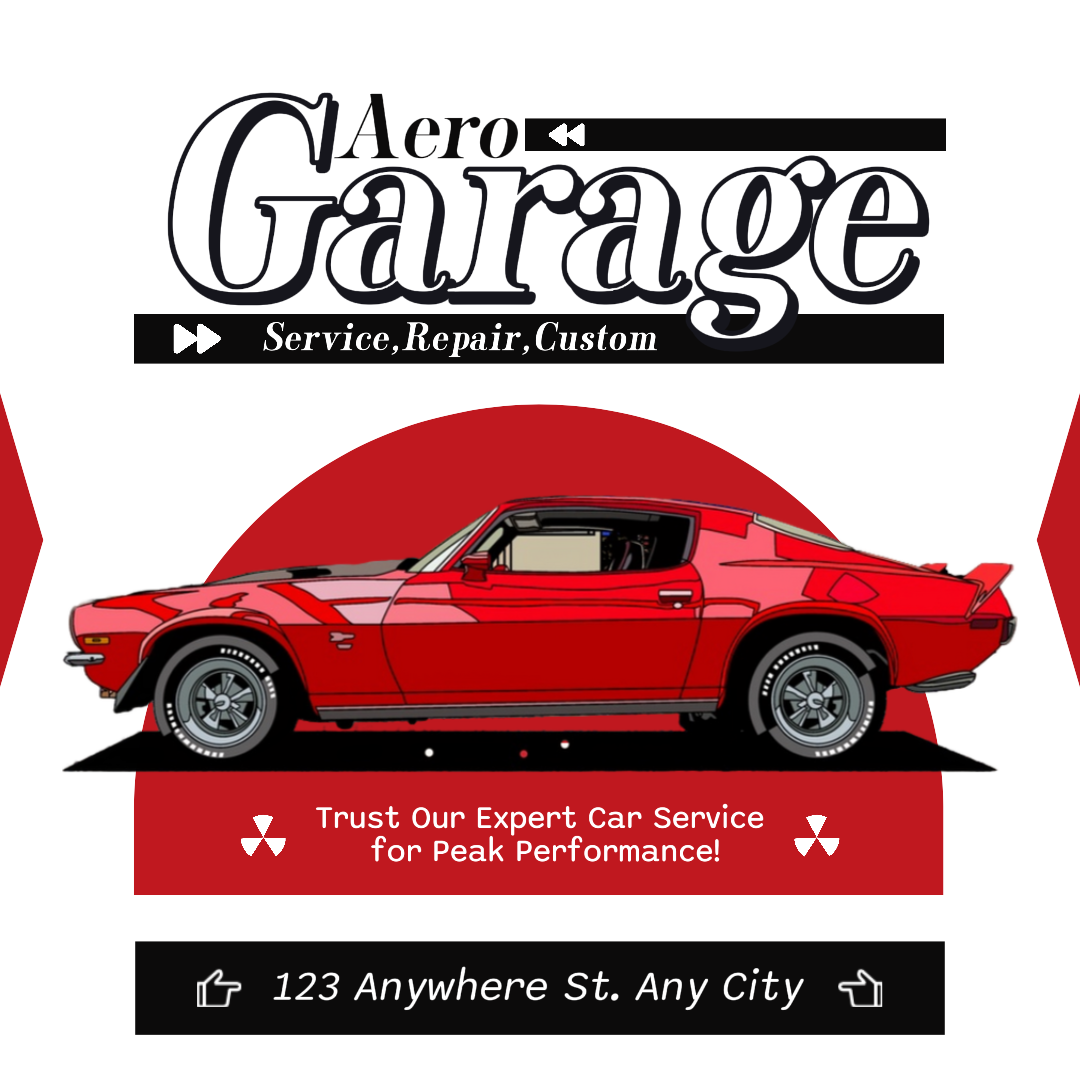 Cartel de marketing de coches Servicio de coches Publicación de Instagram