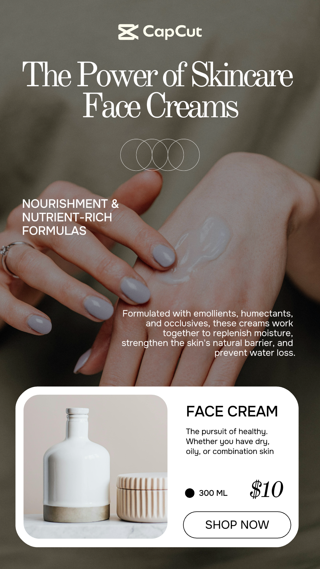 Beauty Care Marketing Poster Descuento Historia de Instagram