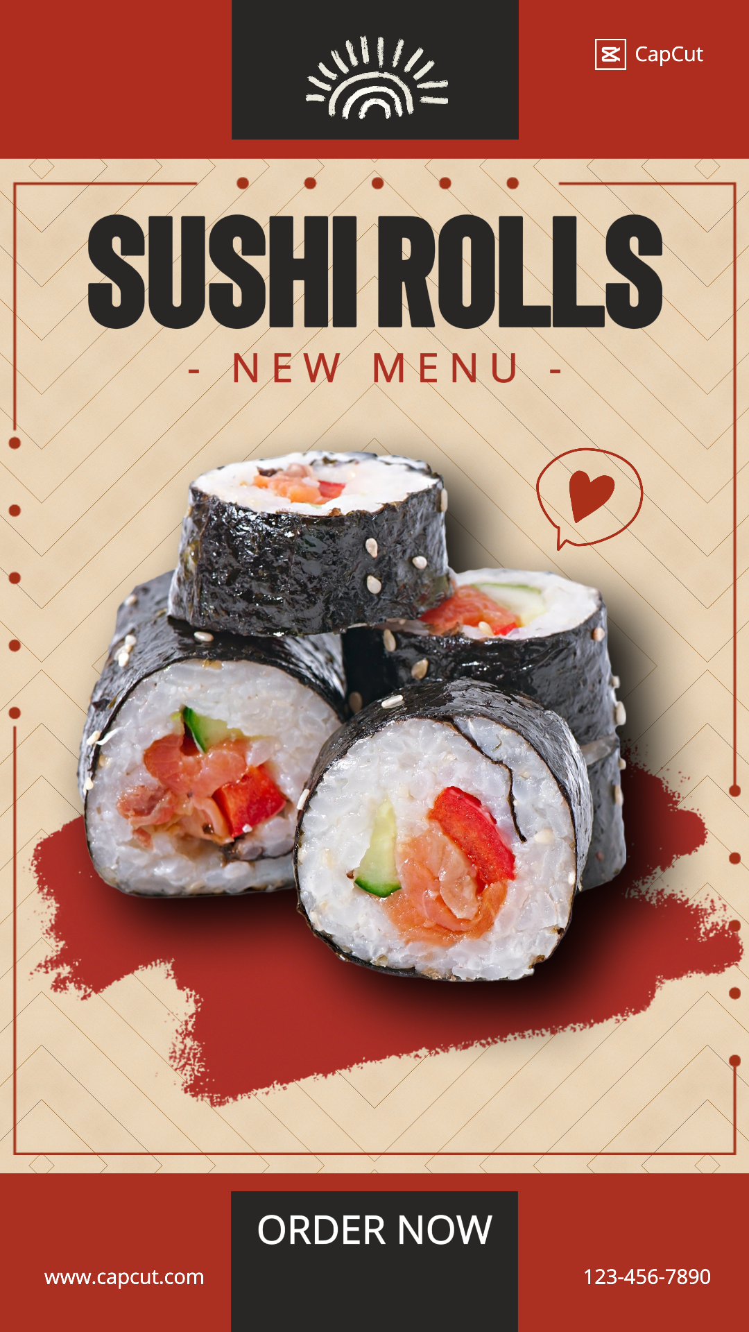 Alimentos y bebidas - Sushi Rolls - Historia del anuncio de Instagram