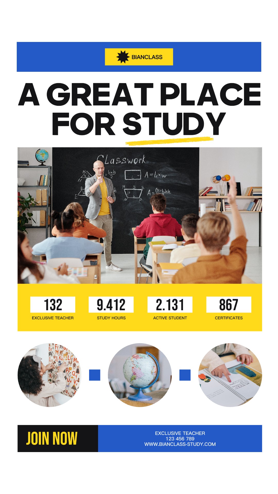 Förderung von Bildungsklassen Instagram Post